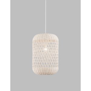 AURORA White Ratan White Fabric Wire & B