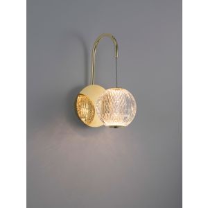 BRILLANTE Gold Aluminium & Clear Glass L