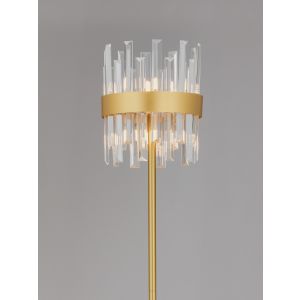 Crown Satin Gold Metal Clear Crystal (20