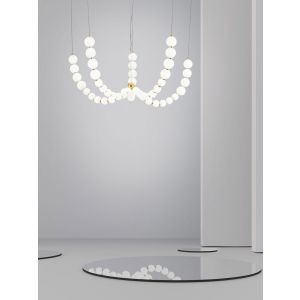 PERLA Gold Metal & Opal Glass LED 130 Wa