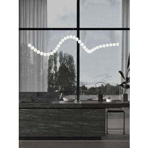 PERLA Chrome Metal & Opal Glass LED 99 W