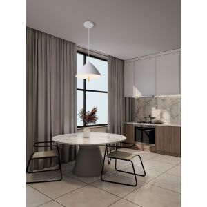 Oros Sandy White Metal & Acrylic LED 17