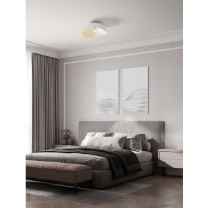 Opsi Sandy White Metal LED E27 1x12Watt