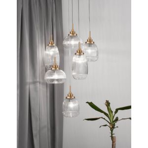 MOND Satin Gold Metal Clear Glass LED E1