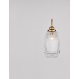 MOND Satin Gold Metal Clear Glass LED E1