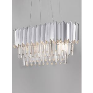 MAGNOLIA Chrome Aluminum & Crystal LED E