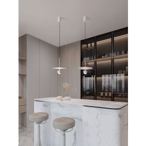 Edem Sandy White Aluminium & Steel LED