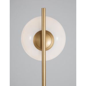 CANTONA White Opal Glass Brass Gold & Ma