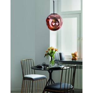MAYAN Matt Black Metal Copper Glass LED