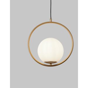 OBITAR Opal Glass Brass Gold Metal LED E