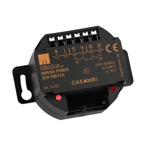 Casambi relais 10A / 3 drukknoppen