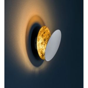 Lederam W 24cm wit/goud