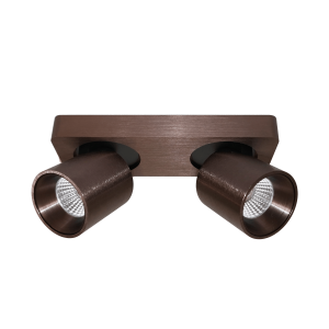PL brons geborsteld 2-L spot IP20 LED 2x