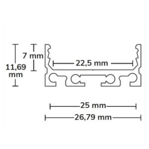 PN4 profiel 2 meter aluminium