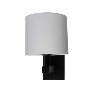 E27 ZW bedlamp excl. off-white kap & sch