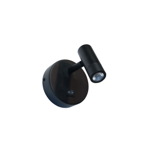 WL zwart 1l "SIMPLY" ø10x3cm LED 3W 3000