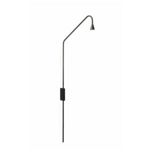Wandlamp Austere push built in. Zwart (d
