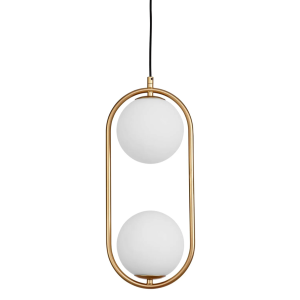 OBITAR Opal Glass Brass Gold Metal LED G