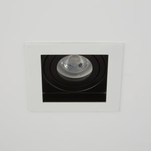 Grid 1 GU10, Fire Rated, White / Black