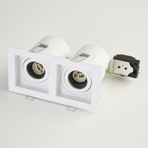 Grid 2 GU10, Fire Rated, White