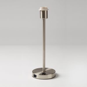 EU Olympia Table USB, E27, Satin Nickel