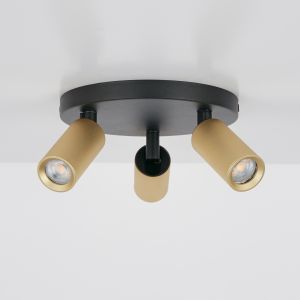 Ciara Mini Triple GU10 Spotlight, Gold &