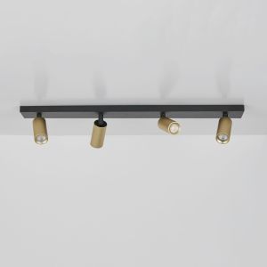 Ciara 4 Bar Mini GU10 Spotlight, Gold &
