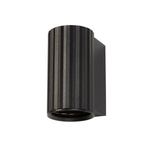 Anna GU10 Fluted Wall Light, Sand Black