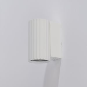 Anna GU10 Fluted Wall Light, Sand White