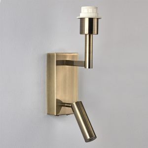 Pimlico 2 Reader, E27, Antique Brass