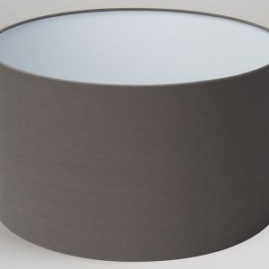 40cm Drum Shade, Grey Seal Cotton