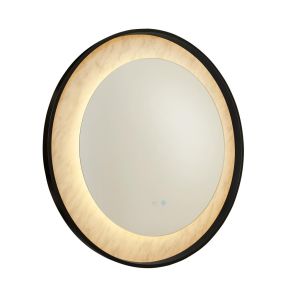 LUXO bathroom mirror zwart met marmer 80