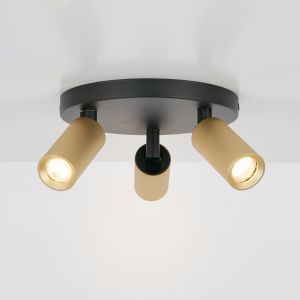 Ciara Mini Triple GU10 Spotlight, Gold &